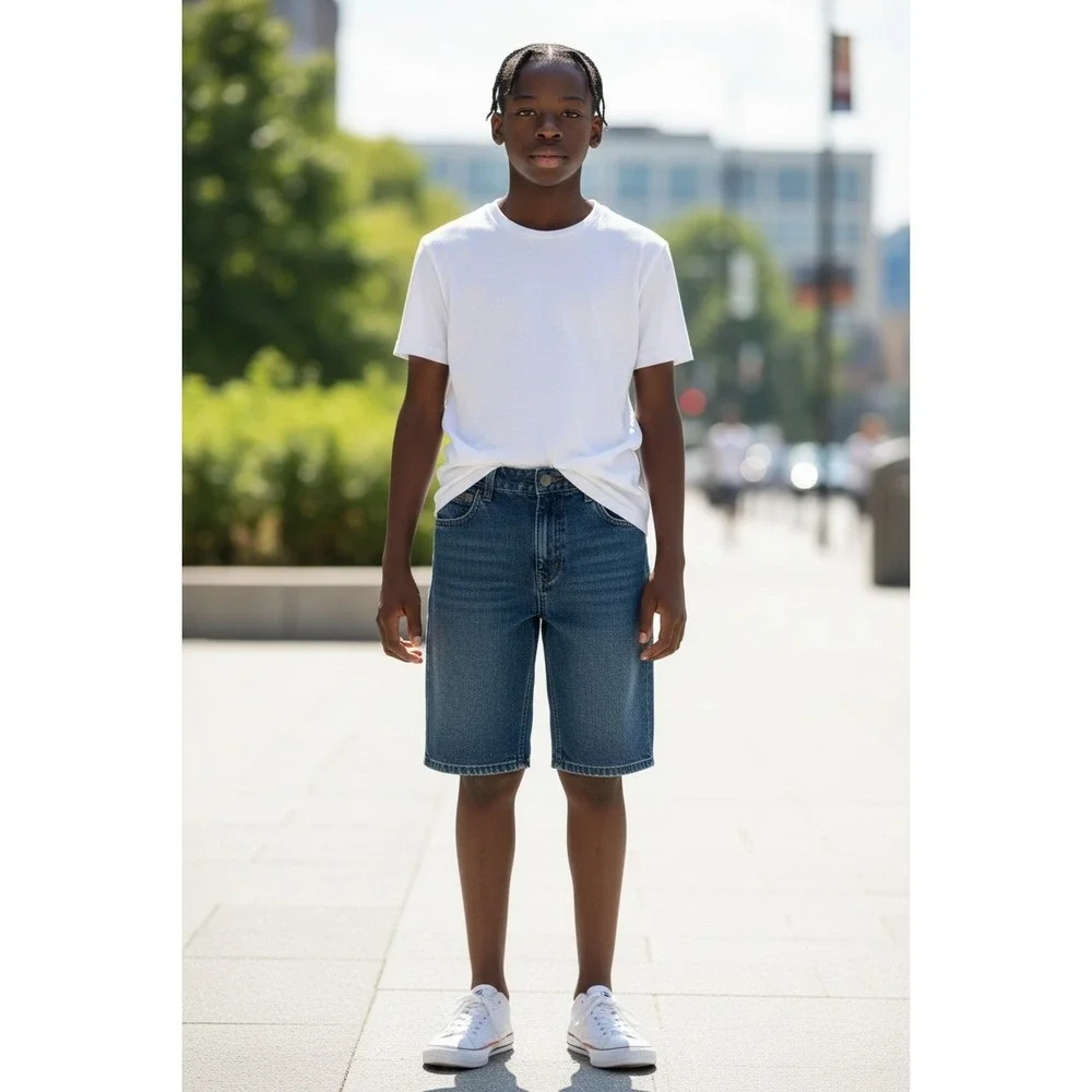 Levis Workwear Carpenter Denim Shorts Boys 14 Regular Blue Medium Wash Carpenter